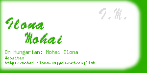 ilona mohai business card